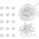 BEADIA Silver Plated Disk Spacer Beads 4x1.5mm 50pcs for Jewelry Making Findings Non Tarnish