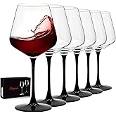 Red Wine Glasses Set of 6, 20 oz Large Clear Burgundy Wine Glasses With Long Stem, Premium Crystal Wine Glass, Unique Gift for Wedding, Anniversary, Mother’s Day