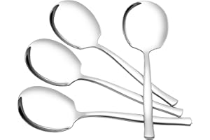Oymlclivisa 6 Pieces Stainless Steel Serving Spoons, Large Buffet Serving Spoons