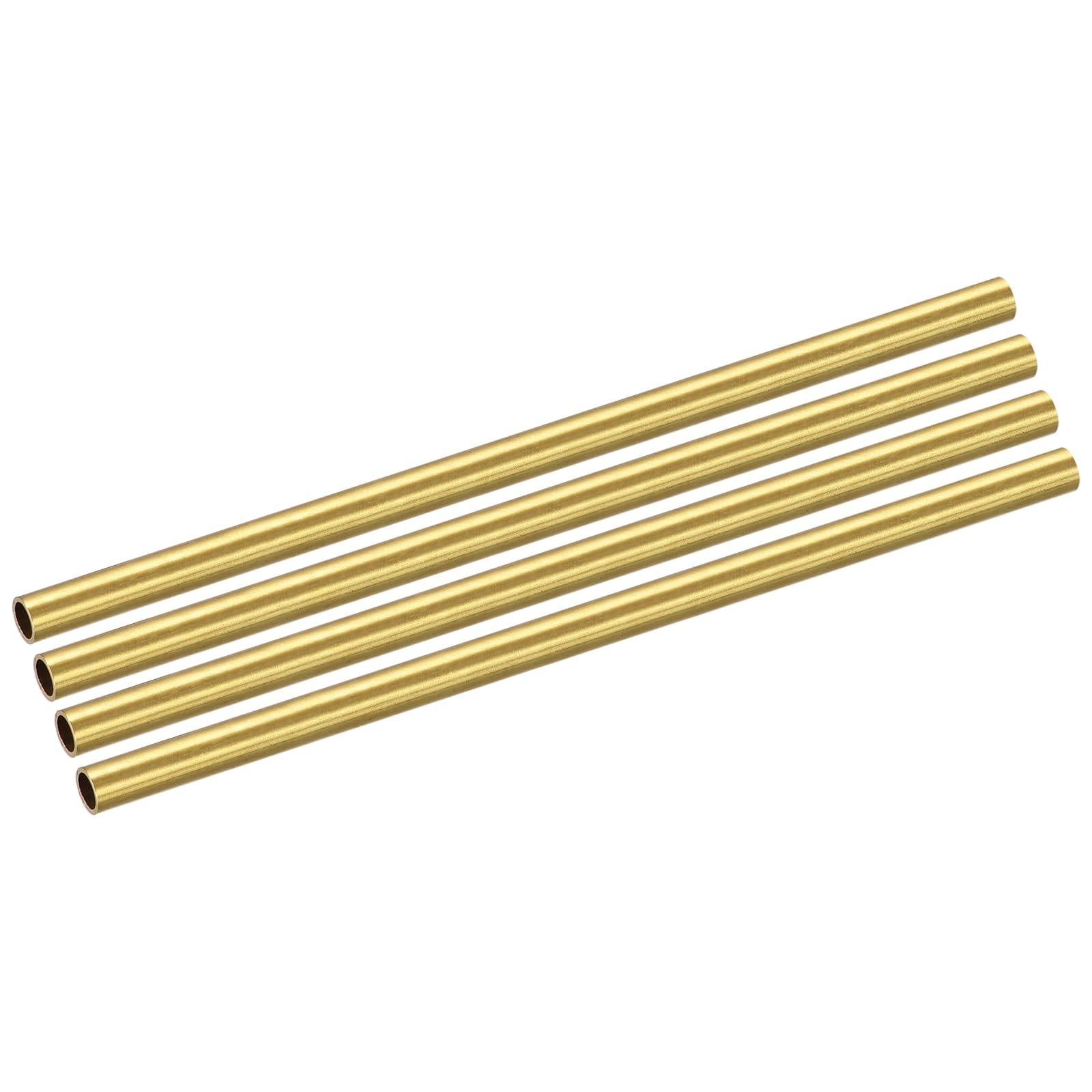 METALLIXITY Brass Tube(4.5mm OD x 0.5mm Wall T x 100mm L) 4Pcs, Straight Tubing - for Home Furnishing, Machinery, DIY Handicraft