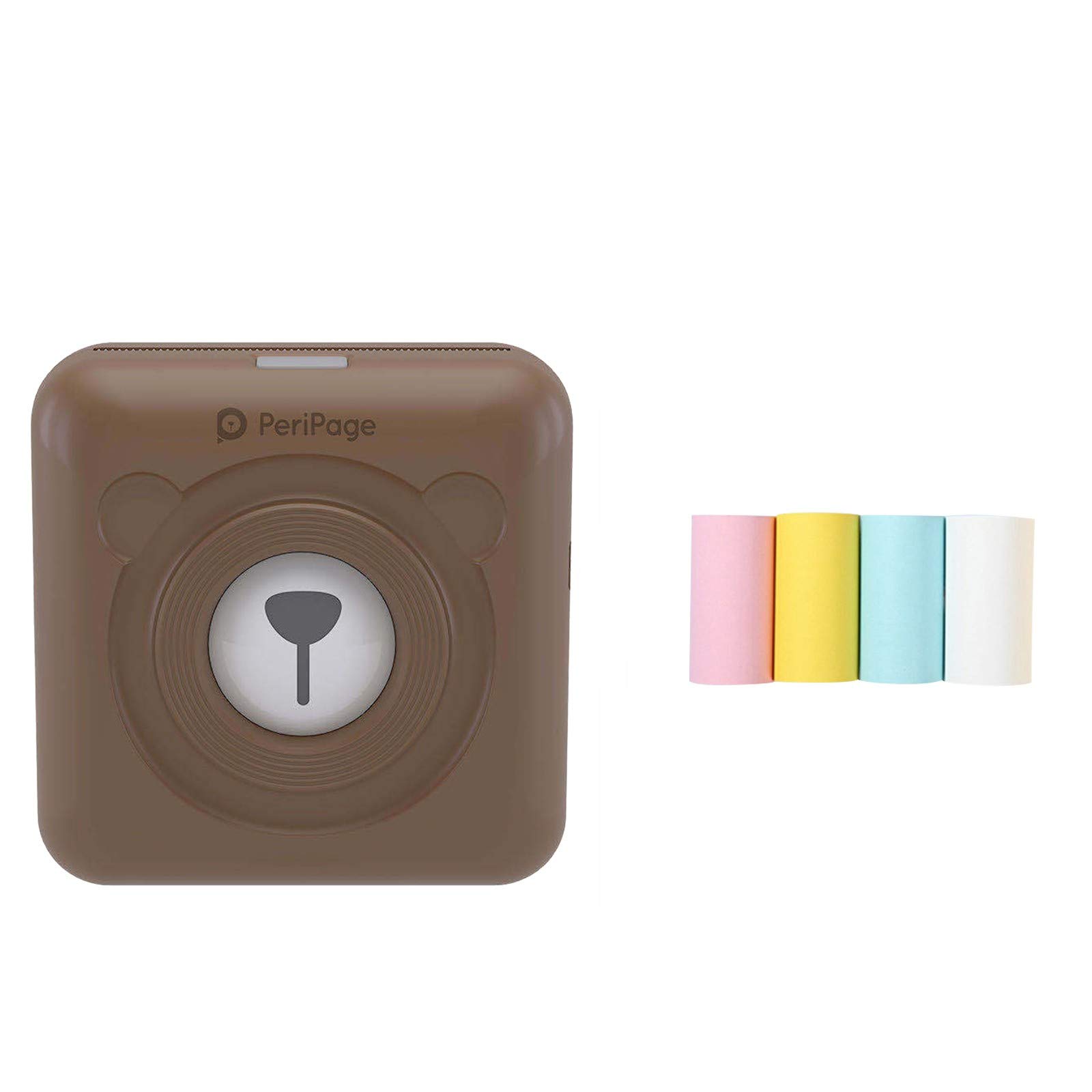 Mini Portable Photo Printer, Thermal Bluetooth Mini Printer with 4 volumes Printing Paper, 58mm Mini
