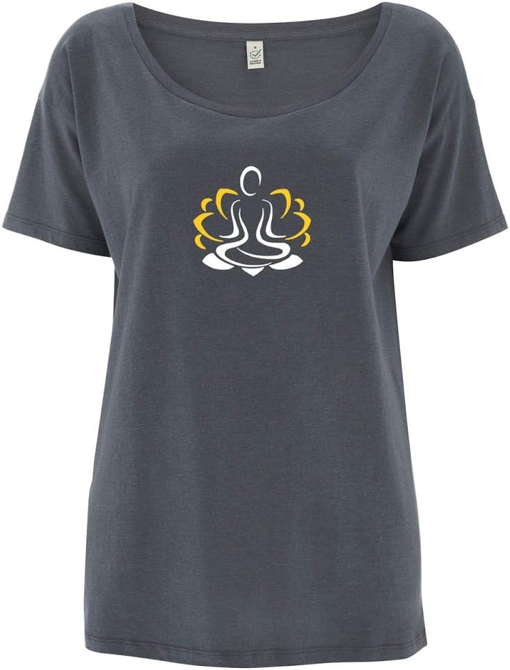 Womens Over-Sized Yoga Lotus Design Top Made from Eucalyptus Fibre and Organic Cotton