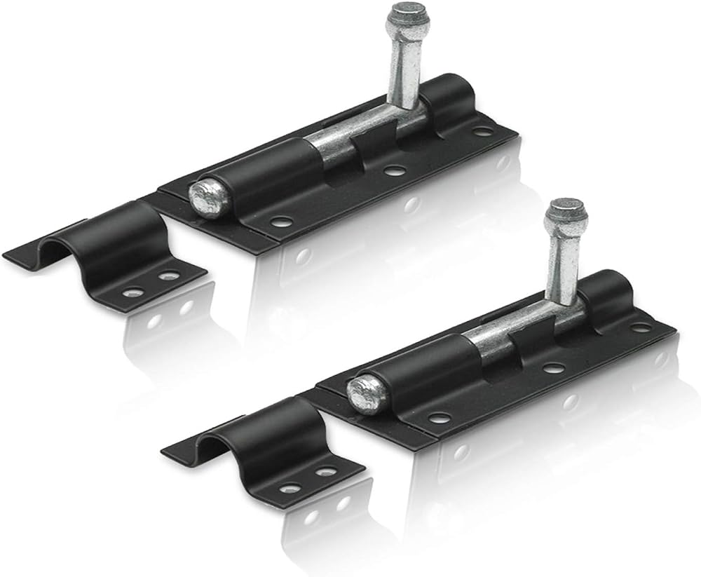 XFORT 2 Pack Heavy Duty Tower Bolt 150mm Black Door Lock Bolt