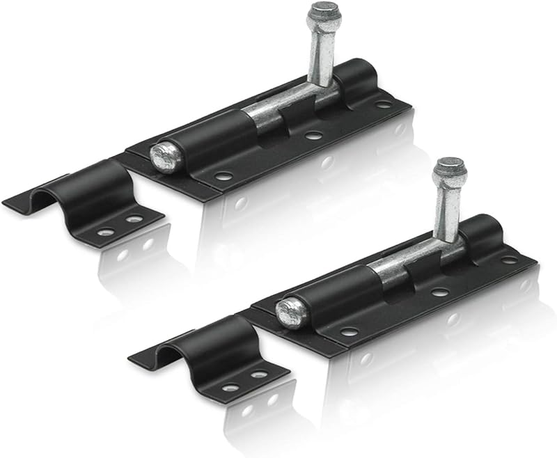 XFORT 2 Pack Heavy Duty Tower Bolt 150mm Black Door Lock Bolt