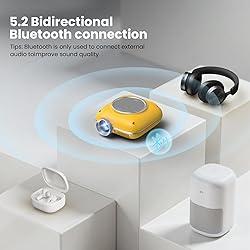 HOMPOW Mini Projector with Two -Way