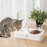 Marchul Cat Bowls Gravity Water Bottle Tilted Raised Feeding Bowls view 2
