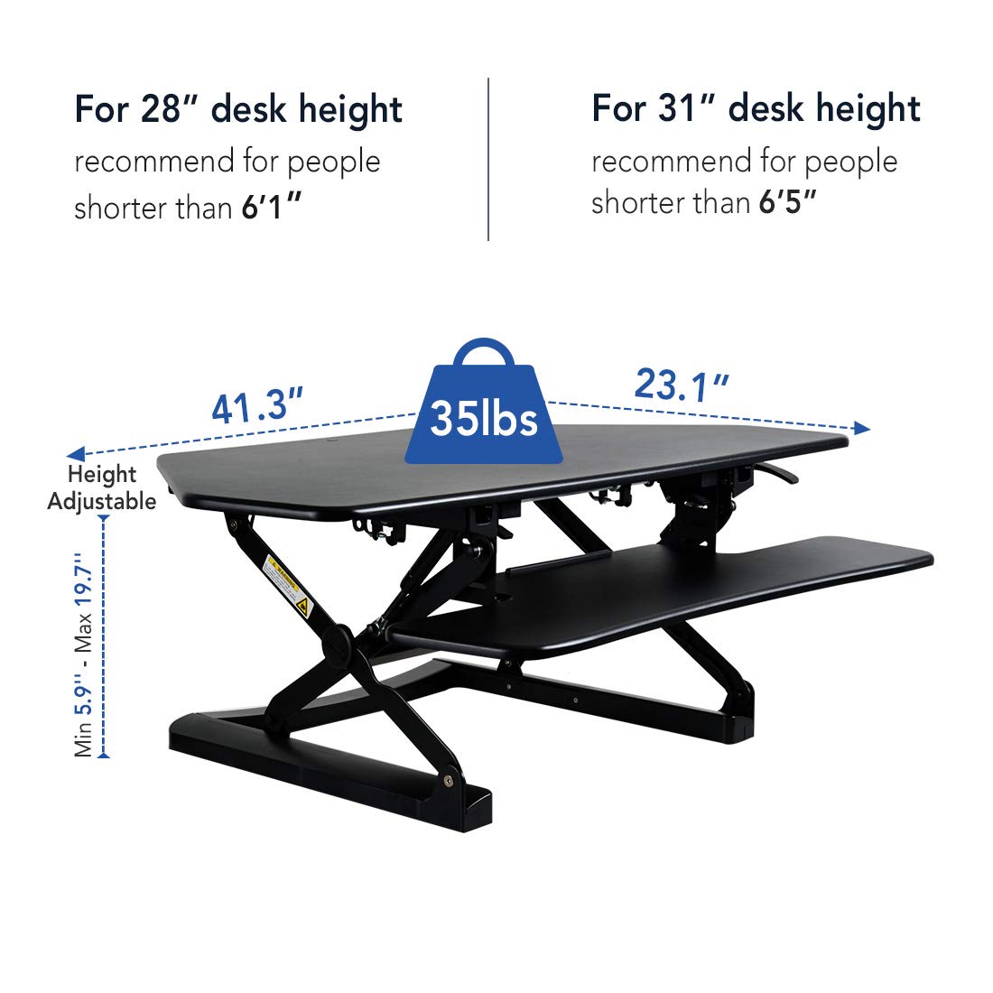 FlexiSpot Standing Desk 41 Inch Cubicles Corner Desk Riser Computer