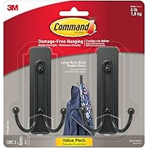 Command Porte-serviettes Noir Mat Avec Bandes Command Résistantes à L'eau, Organisateur De Salle De Bain Résistant à La Rouille, Peut Supporter Jusqu'à 2,3 Kg, 1 Anneau