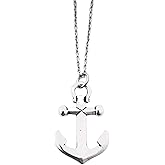 Anchor Necklace - Pewter Anchor on 18 inch Stainless Steel Cable Chain