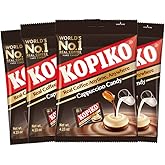 Kopiko Cappuccino Candy &ndash; Bold-Tasty Hard Candy from Indonesia with Real Coffee Extract &ndash; A Satisfying Boost for On-the-Go Energy (4-Pack 4.23oz Each)