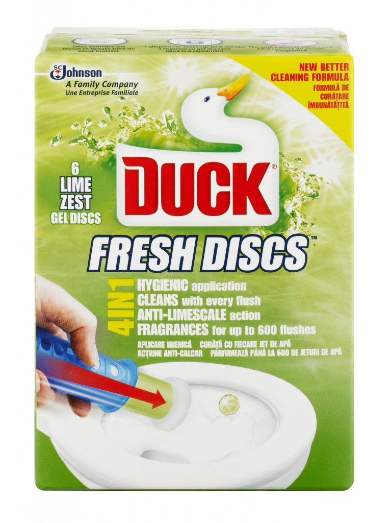 Toilet Duck Fresh Gel Discs Lime Zest, 6 Discs