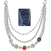 Chain Belts for Women Men Fashion Pocket Wallet Chains Pants Chain Y2k Grunge Accessories Halloween Christmas Jewelry Jean Chains Goth Accessories