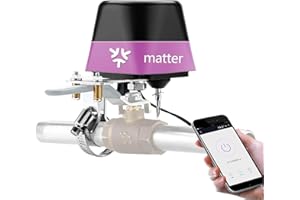 UseeLink Matter Water Valve, Smart Water Shut Off Valve, Automatic Valve Controller Timer,Compatible with Alexa,Apple Home, R