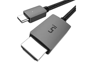 uni USB C to HDMI Cable 3FT 4K@30Hz, USB Type C to HDMI Cable for Home Office, [Thunderbolt 3/4 Compatible] with MacBook Pro/Air, iPhone 15 Pro/Max, Galaxy S8-S23, Surface Book 2, XPS, Chromebook