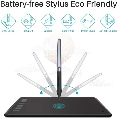 HUION Inspiroy H950P Graphics Drawing Tablet with Tilt Response
