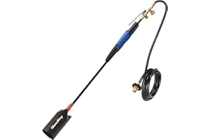 Flame King Propane Torch Kit Heavy Duty Weed Burner, 500000 BTU, Self-Igniting with 10-FT Hose Regulator Assembly, 39 inches Long