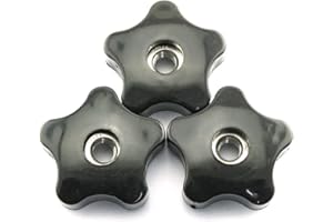 Pro Bamboo Kitchen Star Knob 3PCS 5/16x18 Thread Size Soft Touch 5 Star Thru Knob