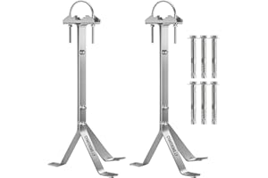 CYANTEKOMS SS304 Antenna Wall Mount 16 Inch Tall Heavy-Duty Stand Off Wall Mast Mount Windproof Antenna Mounting Bracket