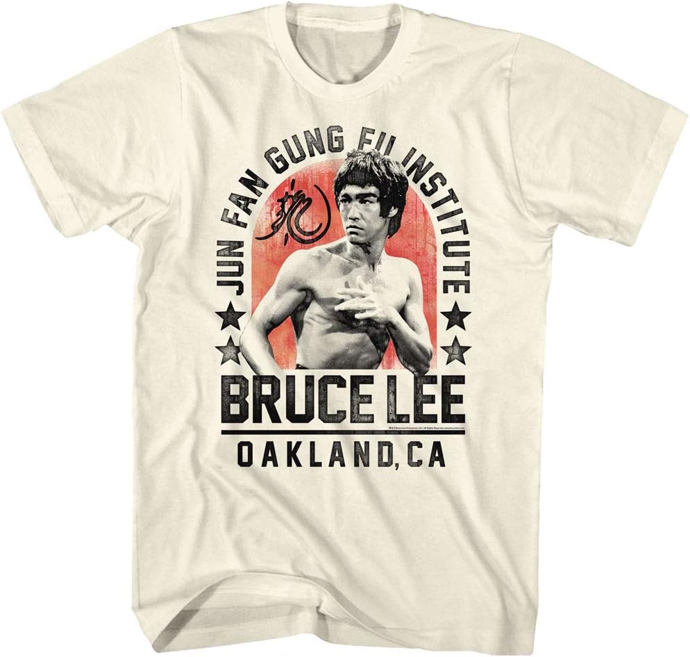 American ClassicsBruce Lee Chinese Martial Arts Icon Jun Fan Gung Fu Institute Adult T-Shirt Tee