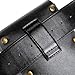 Steampunk Hiking Waist Bag Dark Brown Women's Multifunction Fashion Trumpet Postman Messenger Bag Men Belt Bag Mobile Phone Outdoor Bag (Black)