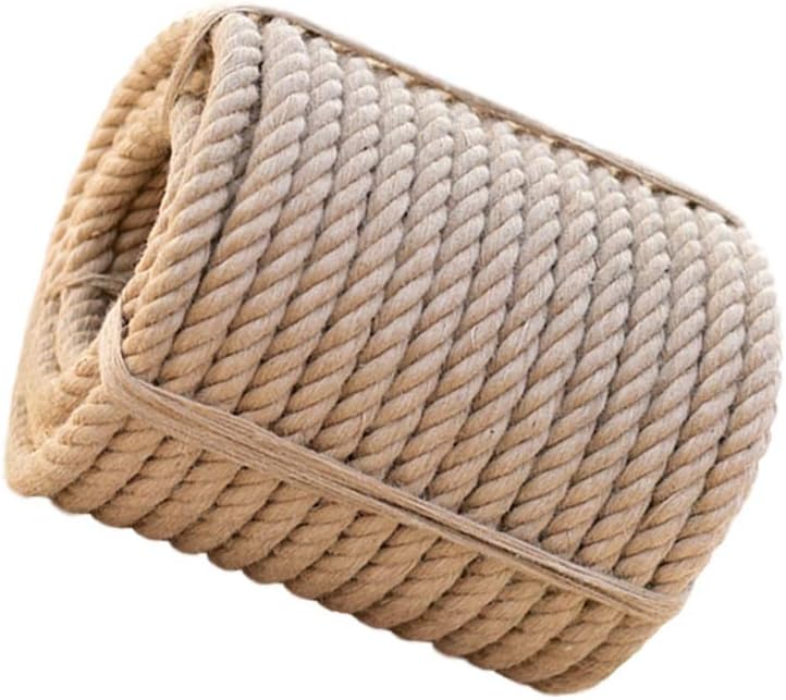 LIINAWSH Rope 20mm Twisted Jute Rope, Brown Natural Rope Vintage Fiber Long Weather Resistant Durable Weatherproof Environmentally Friendly Non-polluting - 10m / 20m / 30m / 40m / 50m