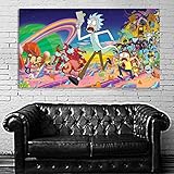#01 Poster Mural Pop Art Rick and Morty 34x60 inch (86x150 cm) on Adhesive Vinyl