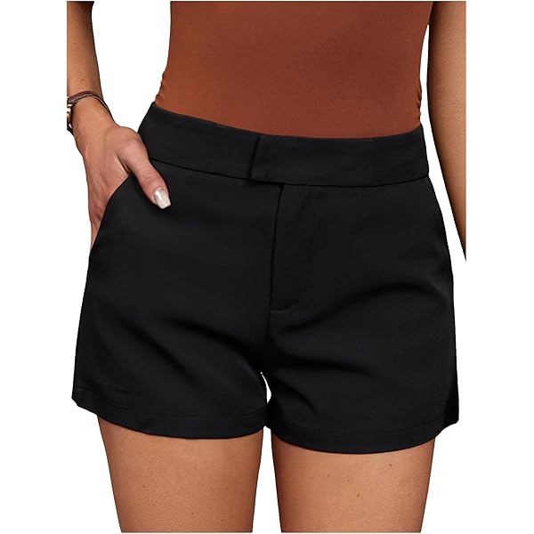 dress shorts nearby Obla Men's Shorts Golf Casual 5"/ 7"/ 9" Flat Front Dress Shorts for Men Classic Fit with 4 Pockets Lightweight Stretch (Black_L5 W30) at Amazon Men's Clothing store