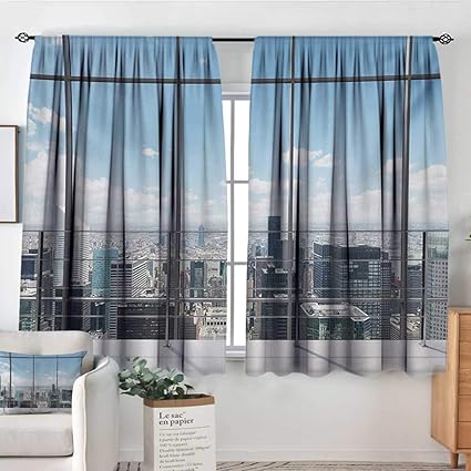 Amazon Com Urban Room Darkening Curtains Modern Office Work