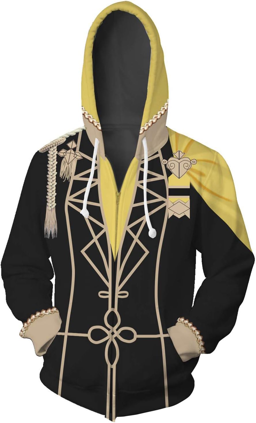 3D Print Anime Game Hoodie Claude Von Regan Cosplay Costume Sweatshirt Zip Up Jacket
