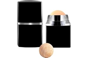 OWLKORMY Oil Absorbing Volcanic Face Roller for oily skin control of facial makeup, reusable volcanic stone facial skincare tool for mini massage at home or On-the-Go (Black-Square)