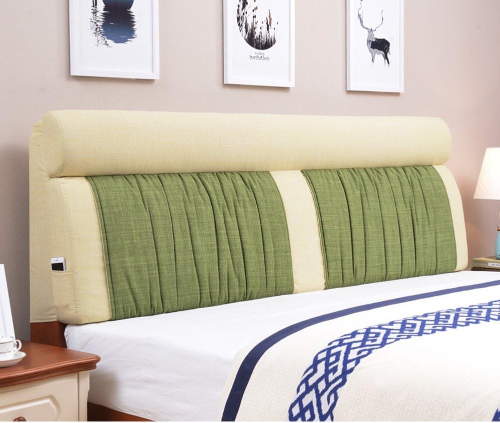 UYHSAUDGHFHE Bedside fabric soft bag Bedside back cushion Back Bedside tatami linen cushion-H 200x60cm(79x24inch)