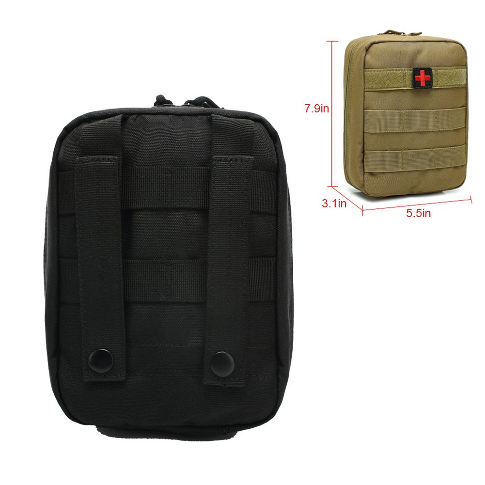 ブラック Emtポーチ Molle リップアウェイ B07by21mbg ユーティリティポーチ Creator 医療応急処置キット タクティカルmolle タックルボックス 超新作
