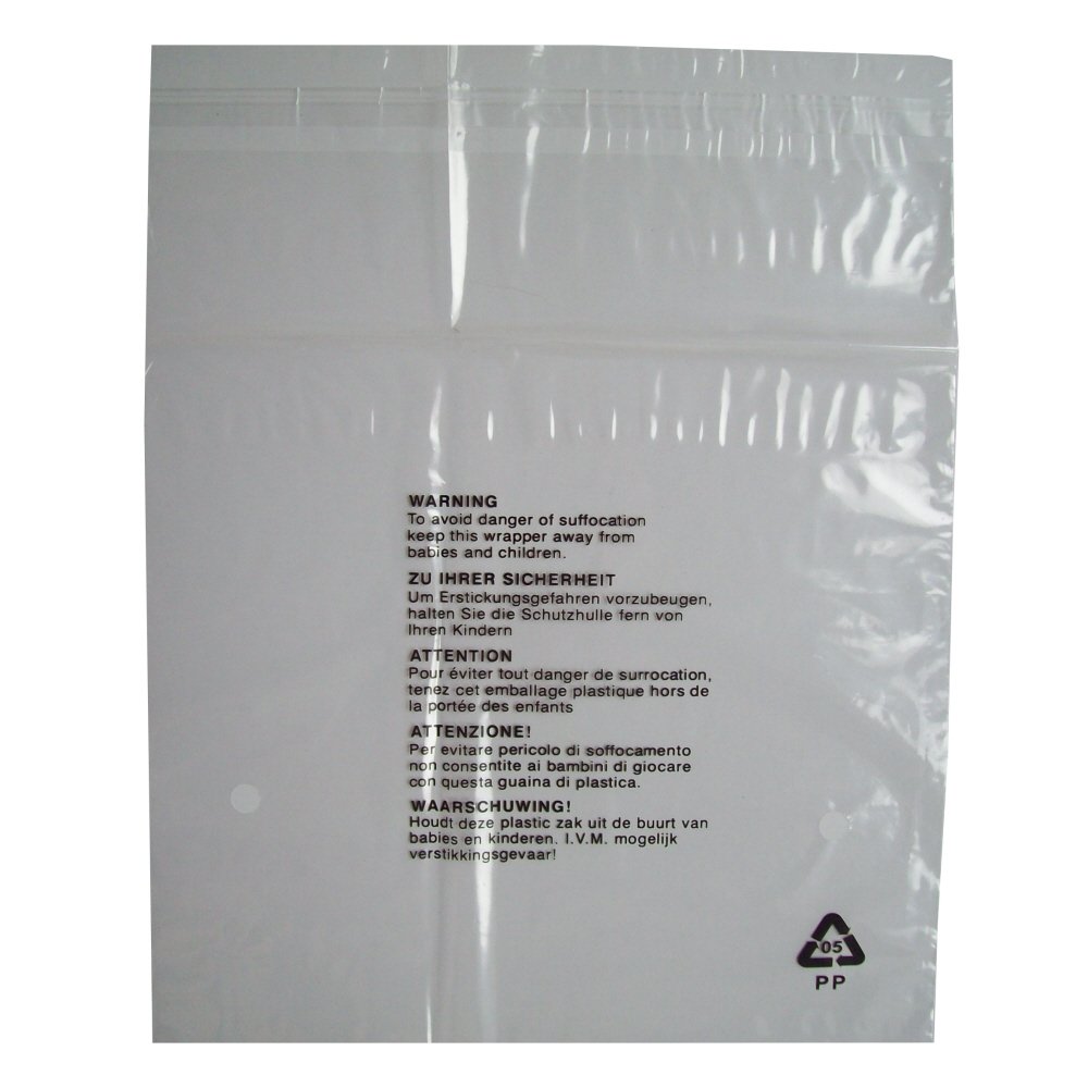 500 CLEAR TRANSPARENT PLASTIC GARMENT CLOTHING RETAIL PACKAGING BAGS + SAFETY WARNING - SMALL SIZE 10x12" 250x300mm 38mu PEEL & SEAL CLOTHES SHIRT T-SHIRT STORAGE PROTECTION DISPLAY POSTAL PACKING