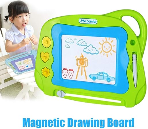 Amazon Aobiny 消去可能 磁気 お絵かきボード 教育 落書き玩具 子供用 カラフルな消せるマグネットライティングスケッチパッド 幼児学習用ギフト グリーン Le ぬりえ おもちゃ