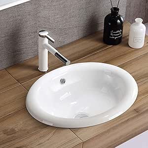 ZLXLX Lavabo del baño Lavabo Lavabo de cerámica Encimera para gabinete