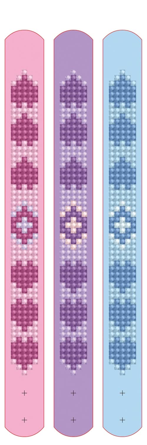 Diamond Dotz Bracelets, Assorted Love 3/Pkg, One Size