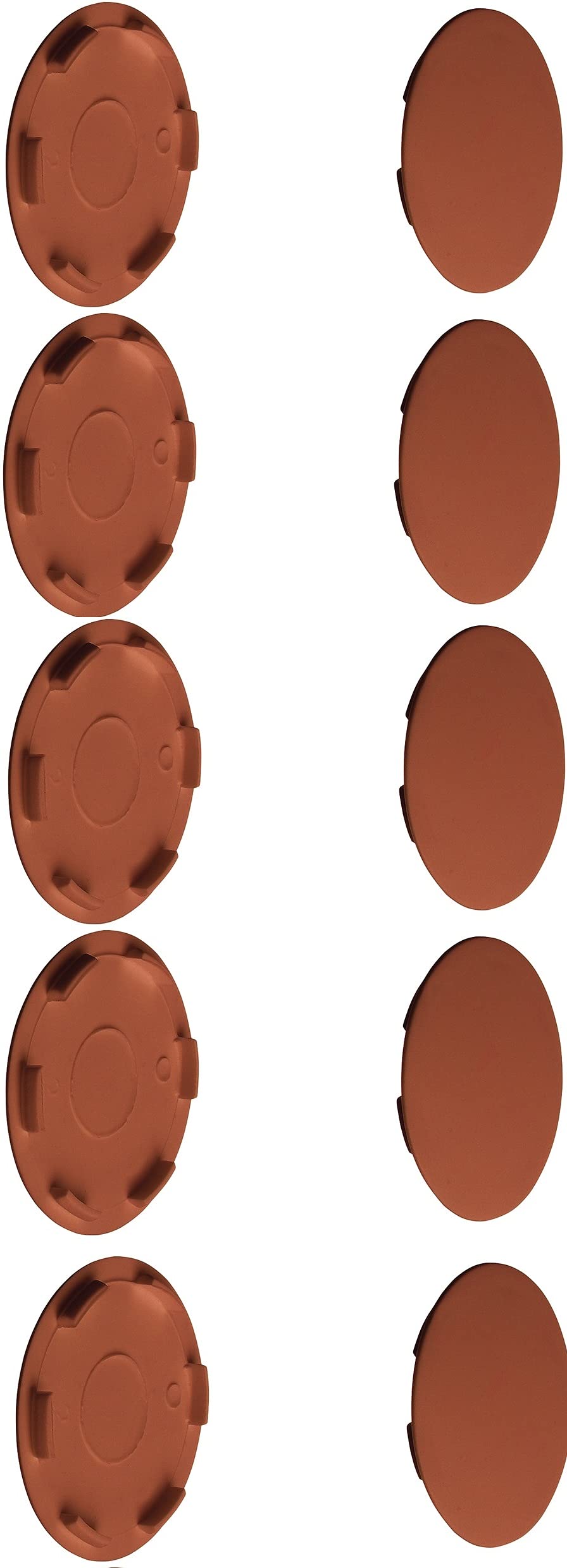 cyclingcolors 10 x Cover caps, Plastic Blind bore Plug, Blind Plug, Cover Furniture (Ø35 mm/Fawn Brown RAL 8007)