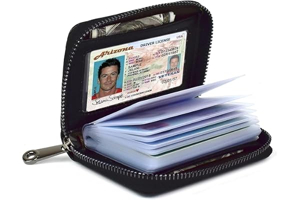 Lacheln RFID Blocking Credit Card Holder Genuine Leather Wallets for Men Women Money Case