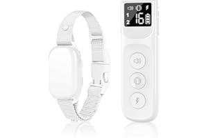 PORTALITE Dog bark Collar, Rechargeable Dog Collar with Remote Control - Beep, Vibration, Humane 16 Adjustable Sensitivity, 3300Ft Range, 2 Channels, Memory Function - Suitable for All Breeds