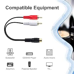 VCELINK RCA Splitter 1 Female to 2 Male