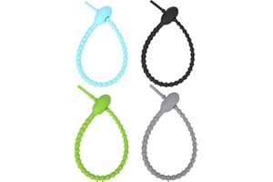 ROMISBABA Food Grade Silicone Binding Ties 8Pcs Random Colored Bands for Meat Trussing and Food Storage