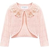 Mud Kingdom Little Girls Long Sleeve Bolero Shrug Lace Short Cardigan