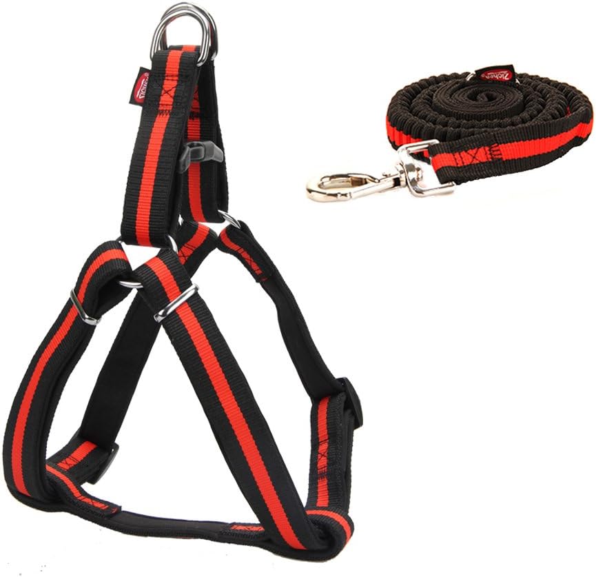 zichen Pet Halter Harnesses Elastic Stretch Dog Leash- Nylon Material -Adjustable -Great for Large Dog