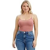 Emmalise Women's Basic Casual Long Camisole Adjustable Strap Cami Layering Top