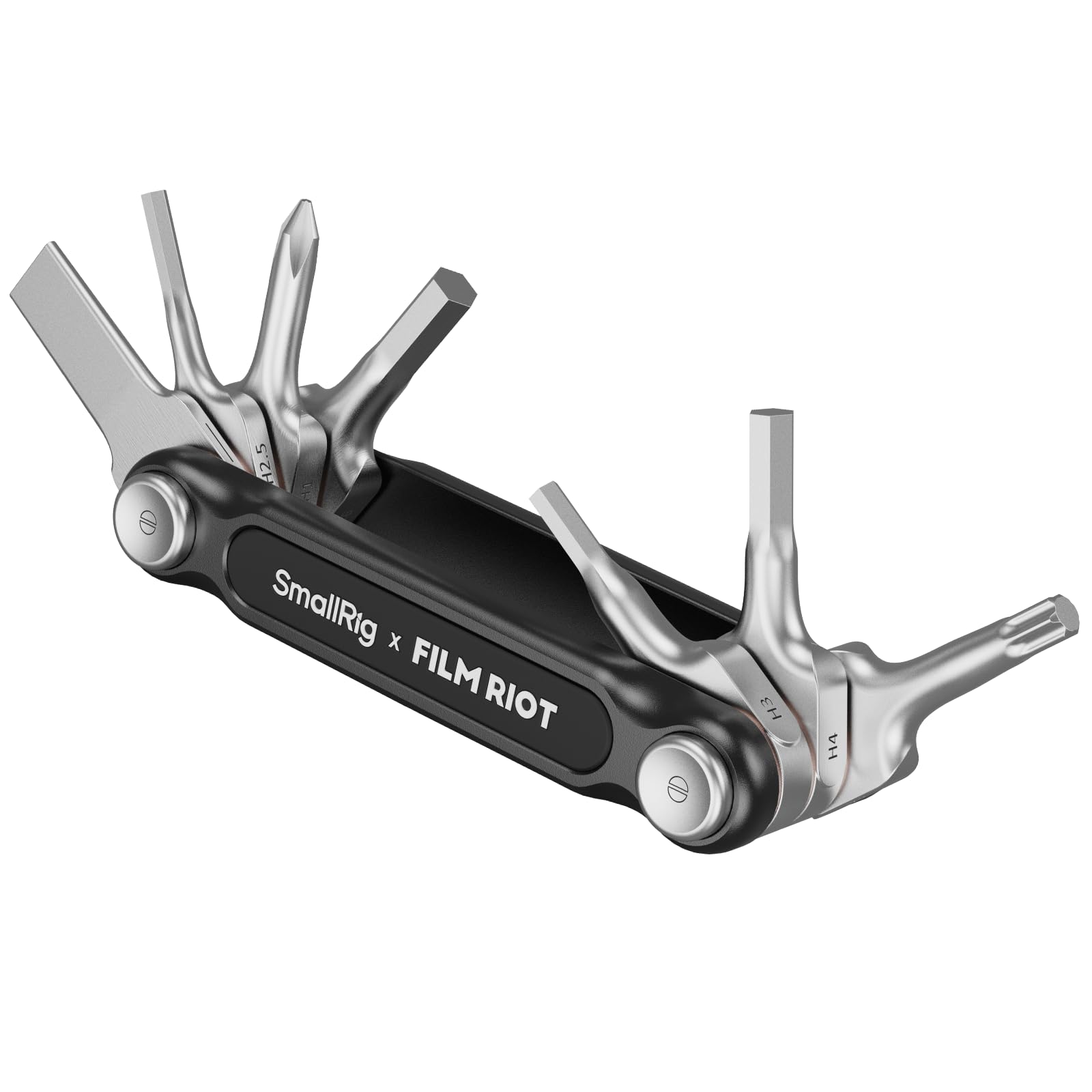 SMALLRIG x Film RIOT 7-in-1 Folding Tool Set with Screwdrivers and Hex Key Wrenches, Multiple Angle Positioning, Portable and Compact Design (Black) - 4374