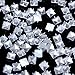 100pcs Pyramid Studs Spots Punk Spikes for DIY Craft Leathercraft (White)