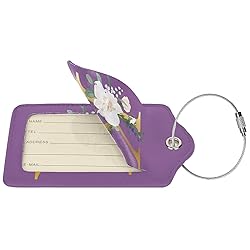 2 PCS Flower Lette K Luggage Tag for Suitcases