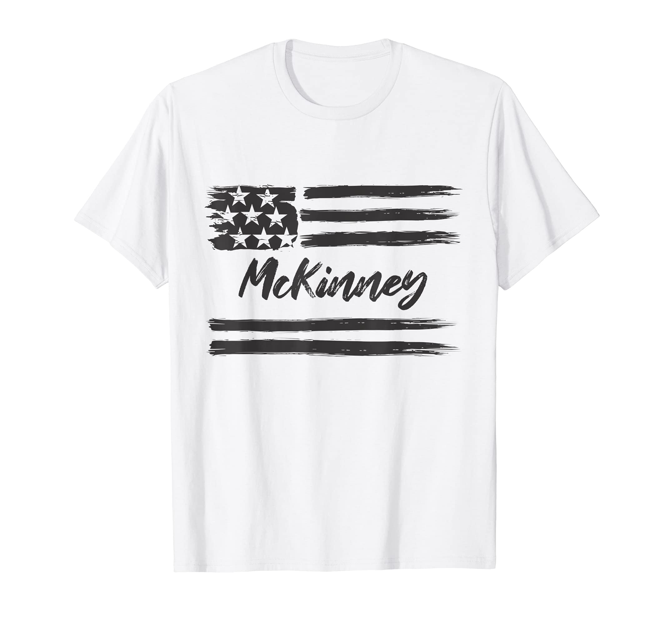 McKinney - Personalized Name, Stars and Stripes, USA Flag T-Shirt