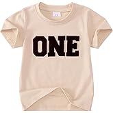 GLIGLITTR Boys Birthday Shirt Toddler Embroidery Tshirt Baby Boy Birthday Outfit Kids Bday Party Chenille Patch Tee Top 1-10Y
