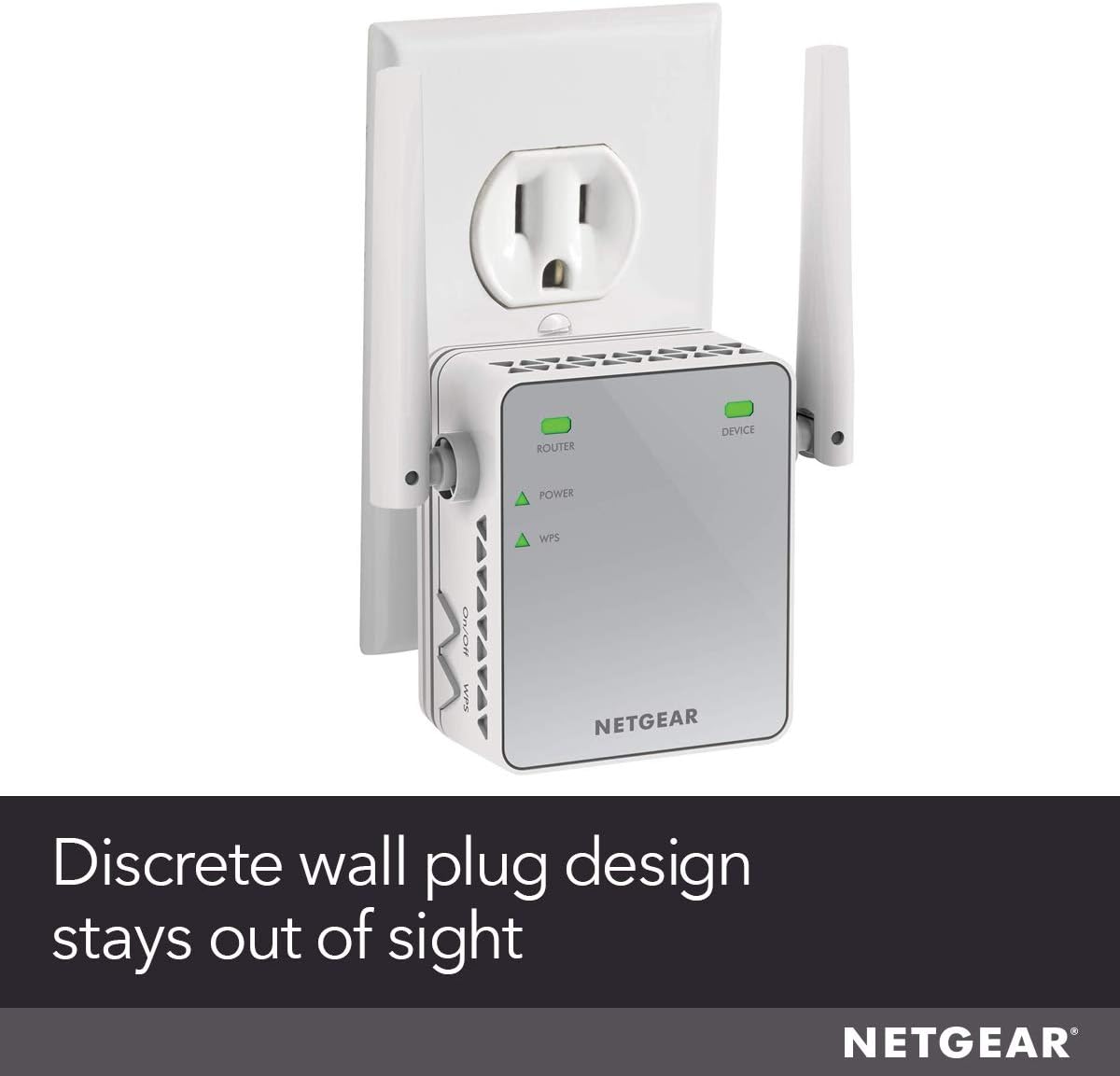 NETGEAR WiFi Range Extender EX2700 - Coverage up to 800 sq.ft. and 10 devices with N300 Wireless Signal Booster & Repeater (up to 300Mbps speed), and Compact Wall Plug Design: Computers & Accessories